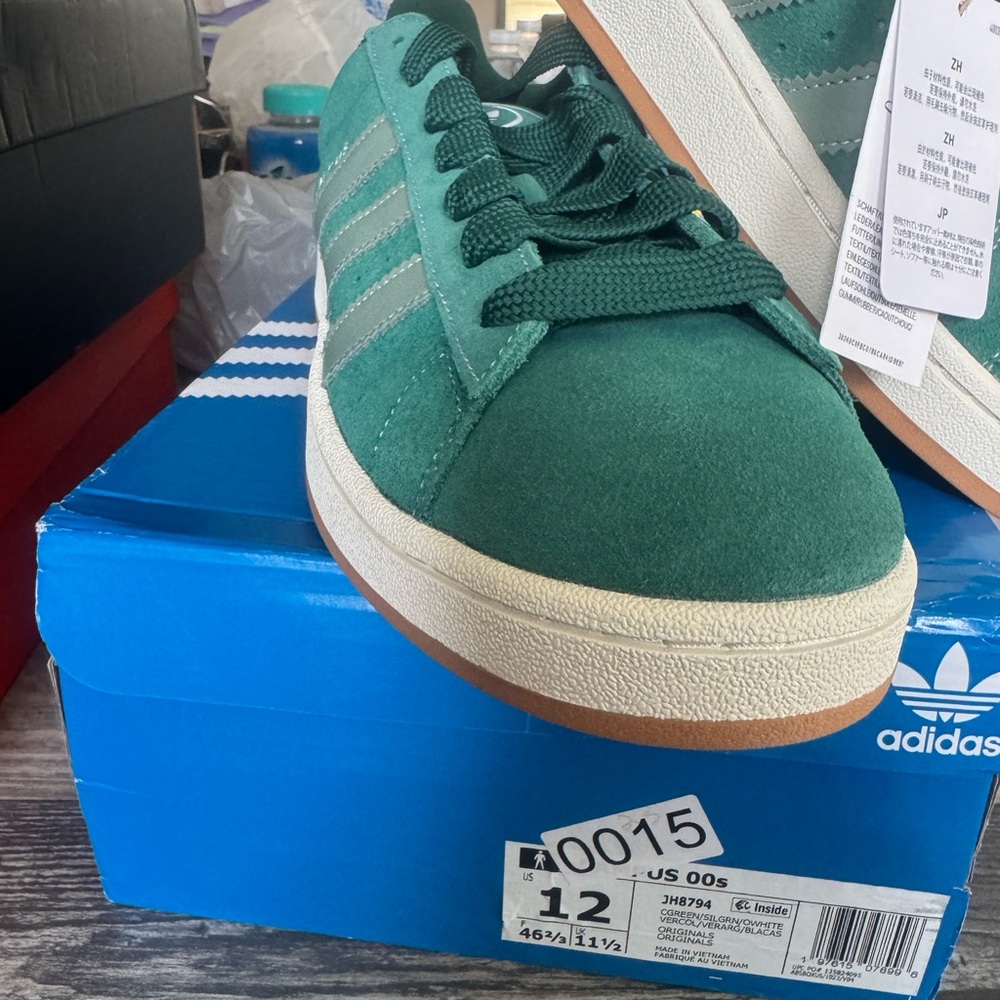 adidas Forest Green Suede Sneakers